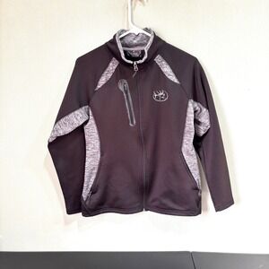 Fossa Men's Black Athletic Jacket Full Zip RMEF Logo Size S